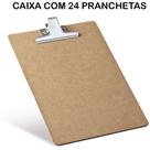 Prancheta Duratex OFÍCIO/A4 MDF com Prendedor Metálico - Caixa com 24