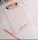 Prancheta Estampada A5 com 30 Folhas Decoradas Floral Elegante
