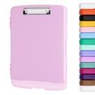 Prancheta Piasoenc com armazenamento tamanho A4 com suporte para canetas rosa Prancheta Piasoenc com armazenamento tamanho A4 com suporte para canetas rosa