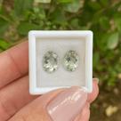 Prasiolita Oval Par 4,25ct