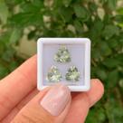 Prasiolita Trillion SET 6,46ct