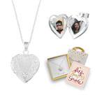 Prata 925 Personalizado com fotos Colar Relicário redondo mini banhado decoração presente romantico