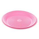 Prata plástico colorido 15cm para festa rosa- 20un Prata plástico colorido 15cm para festa rosa- 20un