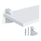 Prateleira 20x40 Branca MDF com Suporte Bico de Tucano para Cozinha Sala Quarto Livros