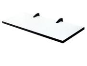 Prateleira 20x40 MDP Branca com bordas e Suportes Preto Prateleira 20x40 MDP Branca com bordas e Suportes Preto