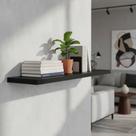 Prateleira 50x15cm MDF Preto Decoração Casa Sala Quarto Banheiro Cozinha Prateleira 50x15cm MDF Preto Decoração Casa Sala Quarto Banheiro Cozinha