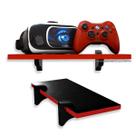 Prateleira 55cm MDF Preto Decorativa Gamer Multiuso Livros Jogos
