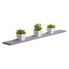 Prateleira 80 x 10cm Cinza Claro Suporte Invisível Prateleira 80 x 10cm Cinza Claro Suporte Invisível