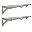 Prateleira Aço Inox Parede Decoração 97x21 EG Multiuso 2U