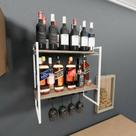 Prateleira Adega Bar Nicho Industrial Metalon Suspensa Porta Taça Cor:Branco