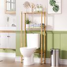 Prateleira Amazer Bath Bamboo de 3 camadas sobre vaso sanitário 64x25x180cm Prateleira Amazer Bath Bamboo de 3 camadas sobre vaso sanitário 64x25x180cm