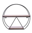 Prateleira Aramada com MDF 2 Andares Preta Black 26 cm - Art House