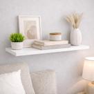 Prateleira Avulsa Madeira Parede Suspensa Decoracao Branca Cozinha Quarto Banheiro Nicho Simples Leve Compacta Organizadora Moderna