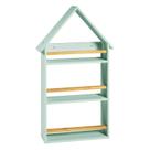 Prateleira Casinha 109x68x10cm Infantil Verde Bebê/Amêndoa