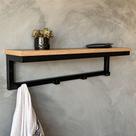 Prateleira com Ganchos - Preto para Organização de Ambientes