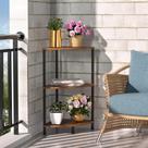 Prateleira Corner Plant Stand Greatseas de 3 níveis para plantas de interior
