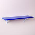 Prateleira Crie Fácil Azul 60 X 20cm Com Suporte Mão Francesa
