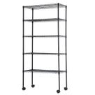 Prateleira de arame BestOffice Heavy Duty Metal Shelf preta