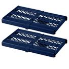 Prateleira de armário LockerMate Adjust-A-Shelf, extensível azul, pacote com 2
