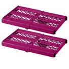Prateleira de armário LockerMate Adjust-A-Shelf rosa, pacote com 2 unidades