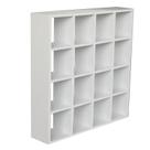 Prateleira de armazenamento em miniatura Dollhouse com display branco em escala 1:12