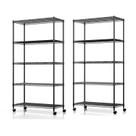 Prateleira de armazenamento Simple Deluxe Heavy Duty 5-Shelf Black Prateleira de armazenamento Simple Deluxe Heavy Duty 5-Shelf Black