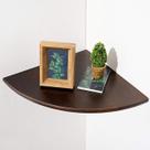 Prateleira de canto Conamily Walnut Solid Wood 40cm para montagem em parede