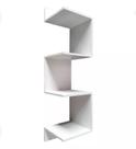 Prateleira De Canto Para Livros Nicho Em Mdf Branco