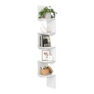 Prateleira de canto para suporte de parede VASAGLE 5 camadas Cloud White