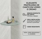 Prateleira de Canto Premium em Vidro