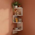 Prateleira De Canto Suspensa Decorativa Estante Livros Brinquedos