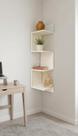 Prateleira De Canto Vertical Nichos MDF 80cm Branco
