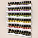 Prateleira de esmaltes YMVV 15, prateleira montada na parede, pacote com 6 unidades, branca Prateleira de esmaltes YMVV 15, prateleira montada na parede, pacote com 6 unidades, branca