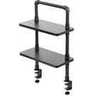 Prateleira de mesa VIVO Clamp-on Premium Tubo industrial de 40 cm Prateleira de mesa VIVO Clamp-on Premium Tubo industrial de 40 cm
