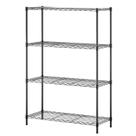 Prateleira de metal de 4 camadas BestOffice 91x36x137 cm ajustável preta