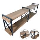Prateleira de Parede 110 cm X Estilo Industrial Amêndoa com Estrutura Preta Resistente e Moderna