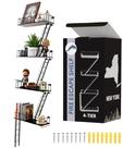 Prateleira de parede Fire Escape VERSÁTIL KAS 4-Tier Metal Black