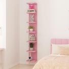Prateleira de parede LitAether Versatile de 7 camadas rosa preta com luz