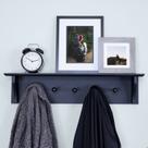 Prateleira de parede para casacos e chapéus Ballucci Floating 61 cm preta