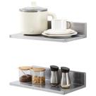 Prateleira de parede VEVOR em aço inoxidável 8,6x16cm com Backsplash 20kg