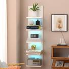 Prateleira de parede VIWODS de 5 camadas com composto branco claro RGB