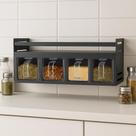 Prateleira de Temperos Inox para Parede 36 cm Organizador de Cozinha Rack Multiuso Prateleira de Temperos Inox para Parede 36 cm Organizador de Cozinha Rack Multiuso