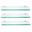 Prateleira de vidro 40 x 15 kit com 3 unidades