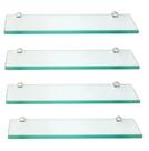 Prateleira de vidro 40 x 15 kit com 4 unidades