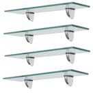 Prateleira de vidro 60x10 Bico Tucano Kit com 4 unidades