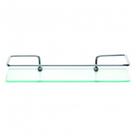 Prateleira De Vidro Com Haste De Metal 6mm 40x10cm - Pr3033-1 - Pincéis Atlas