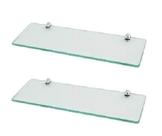 Prateleira de vidro decorativa 40 x 15 kit com 2 unidades - Sonharte