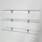 Prateleira de vidro decorativa 40x15 Bico Tucano Ki com 3 unidades