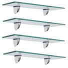 Prateleira de vidro decorativa 50x20 Bico Tucano kit com 4 Prateleira de vidro decorativa 50x20 Bico Tucano kit com 4