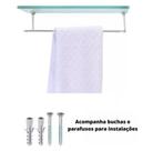 Prateleira De Vidro Porta Toalha De Rosto banheiro premium
